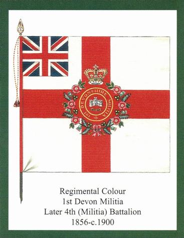2012 Regimental Colours : The Devonshire Regiment 2nd Series #1 Regimental Colour The 1st Devon Militia Later 4th (Militia) Battalion 1856-c.1900 Front