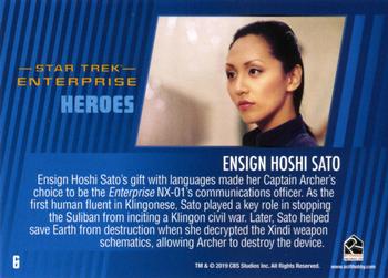 2019 Rittenhouse Star Trek Enterprise Archives Series 2 Heroes & Villains #6 Ensign Hoshi Sato Back