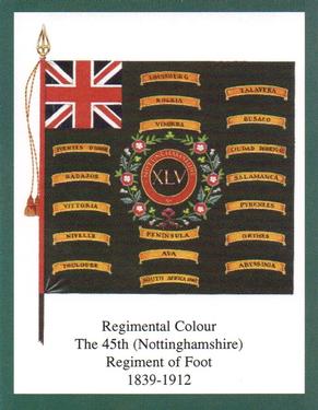 2004 Regimental Colours : The Sherwood Foresters (Nottinghamshire and Derbyshire Regiment) 1st Series #2 Regimental Colour The 45th (Nottinghamshire) Regiment of Foot 1839-1912 Front