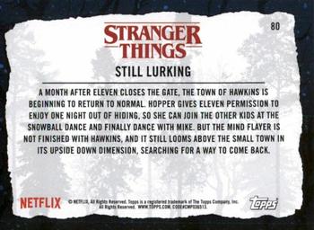 2019 Topps Stranger Things Welcome to the Upside Down #80 Still Lurking Back