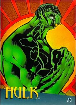 1997 Fleer/SkyBox Marvel vs. Wildstorm - Clearchrome #A3 Hulk Front
