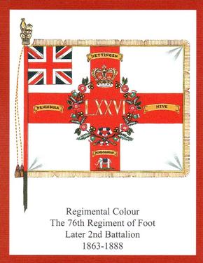 2011 Regimental Colours : The Duke of Wellington's Regiment (West Riding) 2nd series #3 Regimental Colour The 76th Regiment of Foot Later 2nd Battalion 1863-1888 Front
