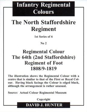 2004 Regimental Colours : The North Staffordshire Regiment (The Prince of Wales's) 1st Series #2 Regimental Colour The 64th (2nd Staffordshire) Regiment of Foot 1808/9-1819 Back