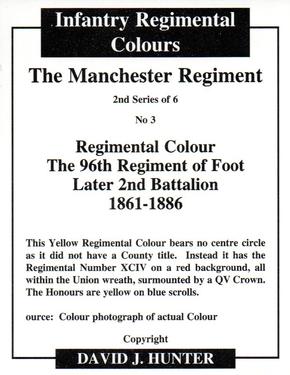 2012 Regimental Colours : The Manchester Regiment 2nd Series #3 Regimental Colour The 96th Regiment of Foot Later 2nd Battalion 1861-1886 Back