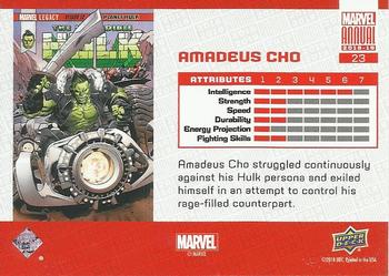 2018-19 Upper Deck Marvel Annual - Color Wheel #23 Amadeus Cho Back
