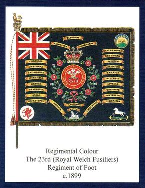 2011 Regimental Colours : The Royal Welch Fusiliers 2nd Series #3 Regimental Colour 1/23rd (Royal Welch Fusiliers) Regiment of Foot 1880-1954 c.1899 Front