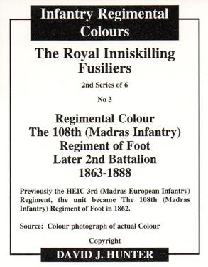 2011 Regimental Colours : The Royal Inniskilling Fusiliers 2nd Series #3 Regimental Colour The 108th (Madras Infantry) Regiment of Foot Later 2nd Battalion 1863-1888 Back
