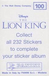 1994 Panini The Lion King Stickers #100 Sticker 100 Back