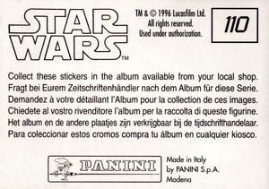 1996 Panini Star Wars Stickers #110 Millennium Falcon Back