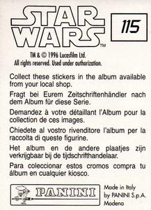 1996 Panini Star Wars Stickers #115 Boushh Back
