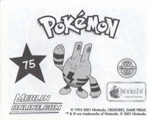 2001 Merlin Pokemon Stickers #75 Ledyba Back