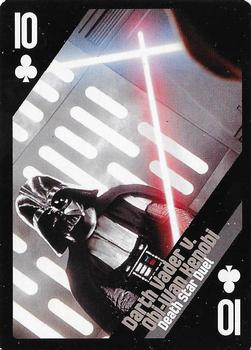 2013 Cartamundi Star Wars Battles Playing Cards #10♣ Darth Vader v. Obi-Wan Kenobi - Death Star Duel Front