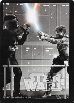 2013 Cartamundi Star Wars Battles Playing Cards #A♦ Luke v. Darth Vader v. Emperor Palpatine - Death Star II Back