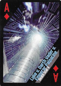 2013 Cartamundi Star Wars Battles Playing Cards #A♦ Luke v. Darth Vader v. Emperor Palpatine - Death Star II Front