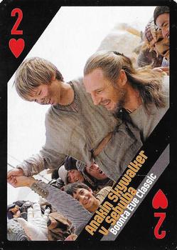 2013 Cartamundi Star Wars Battles Playing Cards #2♥ Anakin Skywalker v. Sebulba - Boonta Eve Classic Front