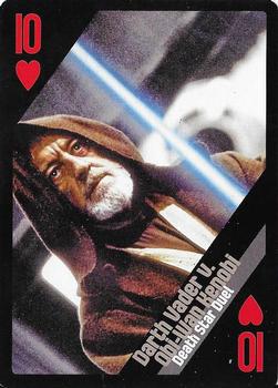 2013 Cartamundi Star Wars Battles Playing Cards #10♥ Darth Vader v. Obi-Wan Kenobi - Death Star Duel Front