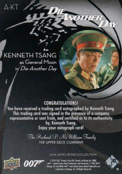 2019 Upper Deck James Bond Collection - Autographs #A-KT Kenneth Tsang Back