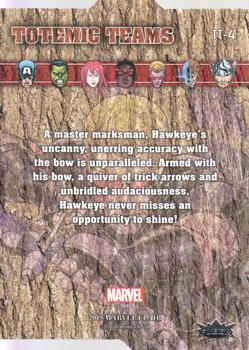 2019 Flair Marvel - Totemic Teams #TT-4 Hawkeye Back