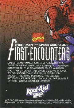 1995 Kool-Aid Bursts Spider-Man First Encounters #4 Spider-Man vs. Spider-Man Clone Back