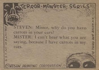1963 Rosan Terror Monsters #49 Frankenstein Back