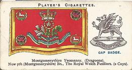 1924 Player's Drum Banners & Cap Badges #47 Montgomeryshire Yeomanry Front