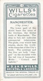 1905 Wills's Borough Arms-1st Series Descriptive #12 Manchester Back