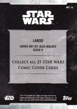 2019 Topps Chrome Star Wars Legacy - Comic Cover Cards #MC-12 Lando Back