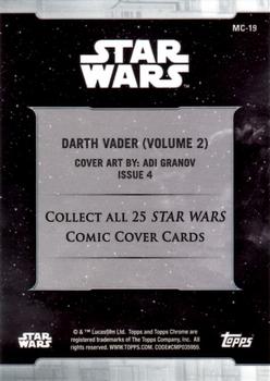 2019 Topps Chrome Star Wars Legacy - Comic Cover Cards Refractor Green #MC-19 Darth Vader (Volume 2) Back