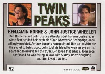 2019 Rittenhouse Twin Peaks Archives #52 Benjamin Horne / John Justice Wheeler Back
