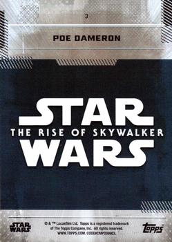2019 Topps Star Wars: The Rise of Skywalker #3 Poe Dameron Back