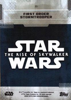 2019 Topps Star Wars: The Rise of Skywalker #33 First Order Stormtrooper Back
