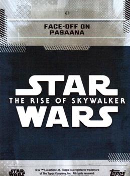 2019 Topps Star Wars: The Rise of Skywalker #61 Face-off on Pasaana Back