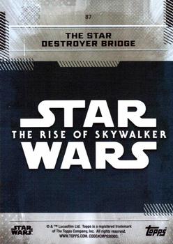 2019 Topps Star Wars: The Rise of Skywalker #87 The Star Destroyer Bridge Back