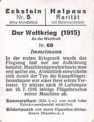 1937 Der Weltkrieg #69 Immelmann Back