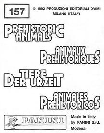 1992 Panini Prehistoric Animals Stickers #157 Megaloceros Back