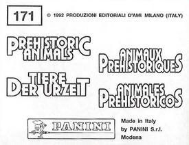 1992 Panini Prehistoric Animals Stickers #171 Diprotodon Back