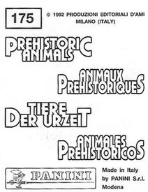 1992 Panini Prehistoric Animals Stickers #175 Archelon Back