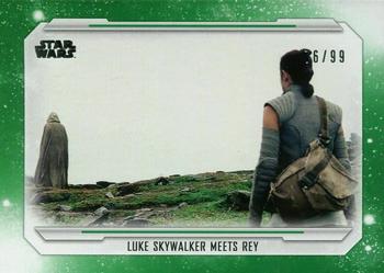 2019 Topps Star Wars Skywalker Saga - Green #92 Luke Skywalker Meets Rey Front