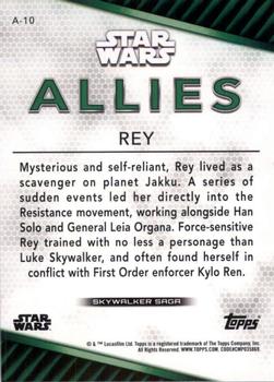 2019 Topps Star Wars Skywalker Saga - Allies #A-10 Rey Back