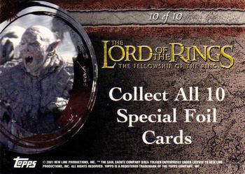 2001 Topps Lord of the Rings: The Fellowship of the Ring - Special Foil #10 Orc Attack Back