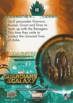 2017 Upper Deck Marvel Cinematic Universe #49 Guardians Of The Galaxy Back