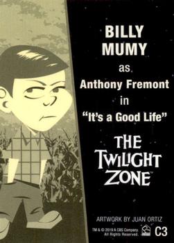 2019 Rittenhouse The Twilight Zone Rod Serling Edition - Portfolio Prints - Character Art #C3 Bill Mumy Back