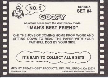 1982 Treat Hobby Disney Goofy #5 Goofy Back