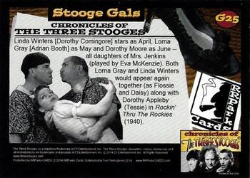 2014 RRParks Chronicles of the Three Stooges - Stooge Gals #G25 Linda Winters / Lorna Gray / Dorothy Moore / Eva McKenzie Back