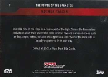 2019 Topps On Demand Set 12: Star Wars: The Power of the Dark Side #7 Mother Talzin Back
