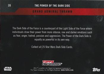 2019 Topps On Demand Set 12: Star Wars: The Power of the Dark Side #20 Grand Admiral Thrawn Back