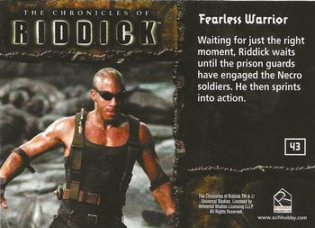 2004 Rittenhouse The Chronicles of Riddick #43 Fearless Warrior Back