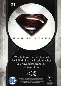 2019 Cryptozoic CZX Super Heroes & Super Villains #31 Zod’s Sentence Back
