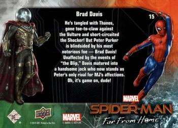 2019 Upper Deck Marvel Spider-Man Far From Home #15 Brad Davis Back