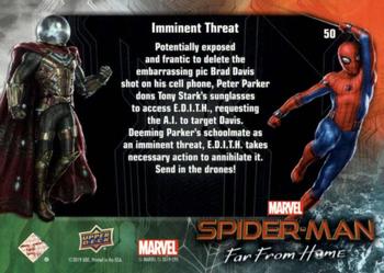 2019 Upper Deck Marvel Spider-Man Far From Home #50 Imminent Threat Back